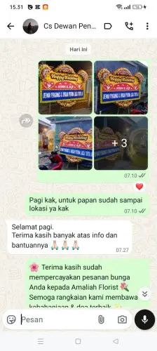 Testimonial Papan Bunga Pernikahan jayamandiri